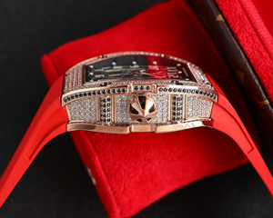 6701 prestigious social boutique fully diamond-encrusted 13mm ultra-thin balance wheel <b>automatic</b> mechanical wristwatch - Product Image 3