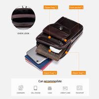 MARRANT 7538 Sac Banane Ceinture en Cuir Véritable pour Téléphone, Pochette de Taille pour Hommes, Holster à Boucle, Petit Sac Bandoulière en Cuir
