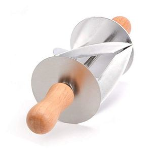 Top Seller New Baking Tool Stainless Steel Croissant Roller Cutter With Wooden Handle <b>Kitchen</b> Making Pastry Bread Tools - Product Image 6