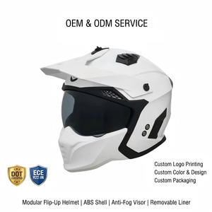 หมวกกันน็อคแบบเปลี่ยนได้สองรูปแบบ OEM ODM ได้รับการรับรองมาตรฐาน DOT ผลิตจากวัสดุ ABS เลนส์คู่ น้ำหนักเบา ระบายอากาศได้ดี หมวกนิรภัยสำหรับปั่นจักรยาน - Product Image 1