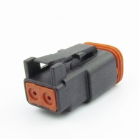 Connecteur de fil électrique de boîtier noir étanche DT06-2S à 2 broches