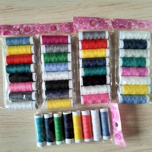 Petits fils à coudre colorés, petits bobines de fil, noir, blanc et rouge, kit de couture pour femme âgée, travaux de couture à la main. - Product Image 5