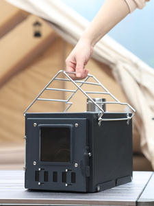 Integrated Stainless <b>Steel</b> Cookware for Outdoor Camping Household Barbecue and Tent Heating Wood-Burning Desktop Stove - Product Image 4