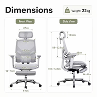 Chaise de direction moderne de haute qualité à dossier réglable Chaise de bureau ergonomique en maille avec repose-pieds