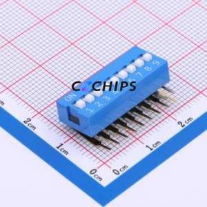 DA-09-B-T DIP Switch Through hole Component (THT) Switch Single Pole Single Throw 9-Bit 2.54mm 25mA - Product Image 1
