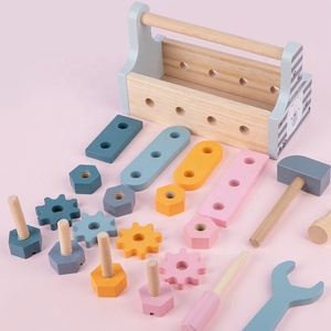 Boîte à outils en bois pour enfants, jeu d'assemblage et de démontage de noix, jouets en bois pour le développement de l'intelligence des bébés, <span class=keywords><strong>exercices</strong></span> de <span class=keywords><strong>logique</strong></span> - Product Image 5