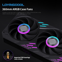 Refroidisseur d'eau pour processeur AIO LOVINGCOOL, écran intelligent à trois côtés, installation magnétique 3D à l'œil nu, triple ventilateur pour boîtier d'ordinateur de jeu