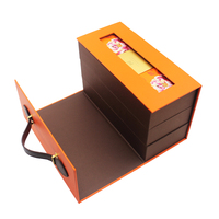 Boîte cadeau pliable aseptique personnalisable avec fermeture magnétique Boîtes rigides avec poignée pour impression de stratification de bouteille Pr Matt