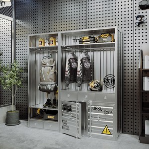 Meuble commercial moderne de style industriel Vitrine d'atelier en fer ancien pour panneau Lego Casier à vin Cargo Supermarché - Product Image 4