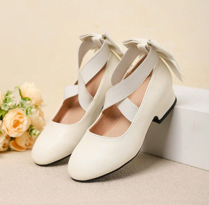 Zapatos de Tacón Grueso con Lazo para Niñas, Antideslizantes, Tipo Mary Jane, para Tallas 25-38, Venta al Por Mayor - Product Image 3