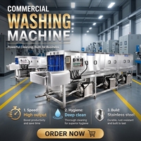 Machine à laver industrielle en acier inoxydable 304 avec pompe à moteur à engrenages PLC pour pulvérisation haute pression et stérilisation dans le traitement alimentaire