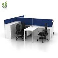 Bureau de direction modulaire en forme de L IULTRA, durable et facile à assembler, style moderne contemporain, plateau en bois MDF/MFC, usage commercial