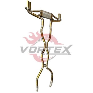 Système d'échappement Catback Vortex Elite en titane doré poli miroir avec quatre sorties pour Mercedes Benz GLE 63S 5.5L 2023-2026 - Product Image 3
