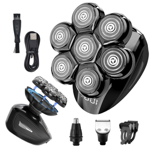 <b>Head</b> <b>Razors</b> for Bald Men Cordless Magnetic 7D Rotary Electric Shaver Rechargeable Face Beard Trimer LED Display Shaver - Product Image 1