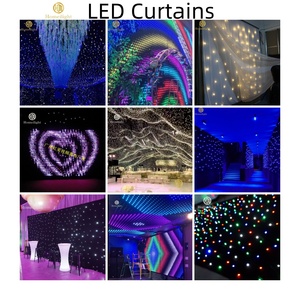 Chống cháy <span class=keywords><strong>LED</strong></span> Twinkling Rèm sao cho sân khấu đám cưới 150W trắng & màu xanh chiếu Đèn DMX512 điều khiển Backdrop ánh sáng - Product Image 6