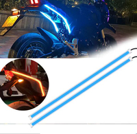 Bande de clignotant d'eau pour moto Feux arrière étanches 12V Start Scanning StreamerLED Lumière d'ambiance colorée