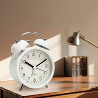 Khusus pelajar dan anak-anak, Gadget bangun, Jam Alarm, jam meja, bel logam berdering, diam dan kuat.
