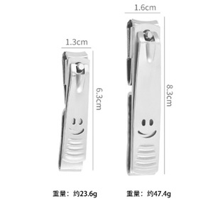 El fabricante suministra cortaúñas giratorios de 360 grados con diseño de cara sonriente, cortaúñas de acero inoxidable para uso doméstico. - Product Image 4