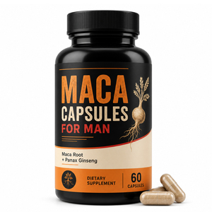 Complément de soutien immunitaire de haute qualité pour adultes, à base d'extrait de Maca, de Panax Ginseng, d'Ashwagandha et de Palmier Nain, pour le développement des fessiers, Maca Noire 60 - Product Image 1