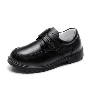 รองเท้าหนังแท้เด็กผู้ชายสำหรับฤดูใบไม้ร่วง รองเท้าหนังนักเรียนแบบติดตีนตุ๊กแก รองเท้าสำหรับการแสดงของนักเรียน - Product Image 5