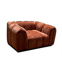 Kompressions-Chesterfield-Sofa mit Knopfheftung, modernes Design, einsitzig, vakuumverpackt, Schwammstoffbezug, Flachverpackung für Wohnzimmer und Hotel