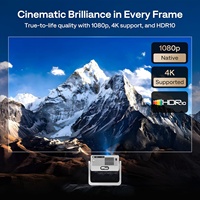 Proyector Oficial Google-TV Smart TV, 600ANSI, Alto Lumen, Cine en Casa, Videojuegos, Reuniones, Proyector Digital Wifi