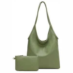 Toptan Pu deri popüler omuz Hobo çanta tasarımcı kadın cüzdanlar çanta