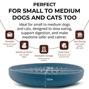 Custom BPA Free <b>Silicone</b> Pet Slow Lick Bowl Anxiety Relief Lick <b>Mat</b> Bowl Non Spill Suction Cup Cat Dog Pet Bowls - Product Image 2