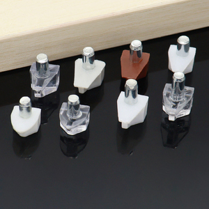 Transparent Partition Pins <b>Plastic</b> <b>Shelf</b> Supports Triangular Wooden Granules Glass Supports <b>Shelf</b> Pins Connectors <b>Shelf</b> Nails - Product Image 1