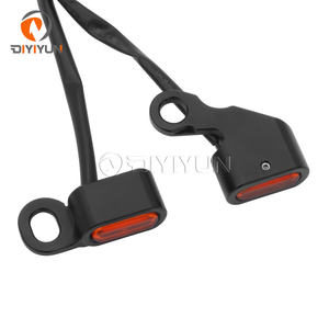 Pièces de moto <span class=keywords><strong>Mini</strong></span> <span class=keywords><strong>clignotant</strong></span> LED pour guidon, <span class=keywords><strong>clignotant</strong></span> indicateur, lampe clignotante ambre pour <span class=keywords><strong>Harley</strong></span> Sportster XL883 1200 X48 - Product Image 2