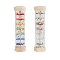 Jouet éducatif musical pour enfants en bois Orff, simulation de son de pluie, sablier arc-en-ciel