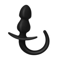 Plug anal en silicone pour queue de chien super long couleur noire plug cul pour le sexe jeu de rôle plug anal pour gay
