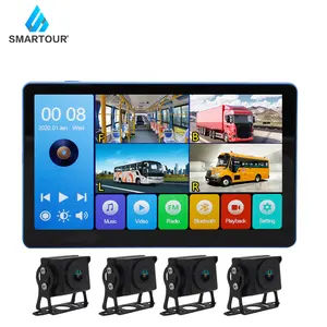 Smartour 9 Zoll Touch Dash Cam 4-Kanal-DVD-Player HD-Auto-DVR-Kamera mit hochwertiger 12V 24V 1080p Truck 4 Kamera Dvr