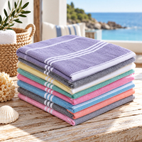 Serviette de hammam légère en coton turc, séchage rapide, super absorbante, sans sable, avec franges, Peshtemal, couverture de piscine et de yoga