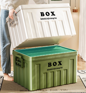 Прочная прямоугольная коробка для хранения с крышкой и ручкой, большой вместимости, современный дизайн, из полипропилена, для закусок, игрушек, одежды, AW20 - Product Image 6