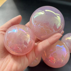 Esfera de cristal de cuarzo rosa <span class=keywords><strong>arua</strong></span>, Ángel Natural de alta calidad, Bola de cuarzo rosa para curación, XCG - Product Image 4