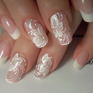 Uñas Postizas Suaves y Adorables con Diseño de Corazones, Pegatinas de Uñas con Efecto Rubor, Puntas de Manicura, Uñas Cortas para Transmisión en Vivo - Product Image 6