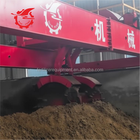 Retourneur de compost à roue broyeuse de paille, facile à utiliser, pour usine d'engrais organique à petite échelle