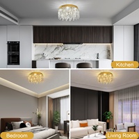 Plafonnier LED en cristal de luxe simple pour salon, chambre, salle à manger, bureau, luminaire domestique – Entrepôt UK