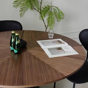 Mesa de comedor redonda de madera maciza, estructura combinada estable para comedor, adultos y personas mayores - Product Image 3