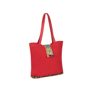 Sac fourre-tout en jute soigné, finition tissée à la main, intérieur spacieux, fermeture éclair, design personnalisable pour les essentiels quotidiens et le shopping - Product Image 1