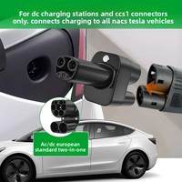 Nuevo Adaptador Convertidor de Estación de Carga de Energía Renovable para Tesla, Estándar Europeo CCS2, Adaptador para Automóvil Hecho en China
