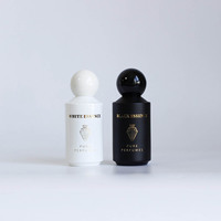 Flacon de parfum en verre de haute qualité, couleur personnalisée, OEM, 50 ml, avec boîte cadeau et vaporisateur.