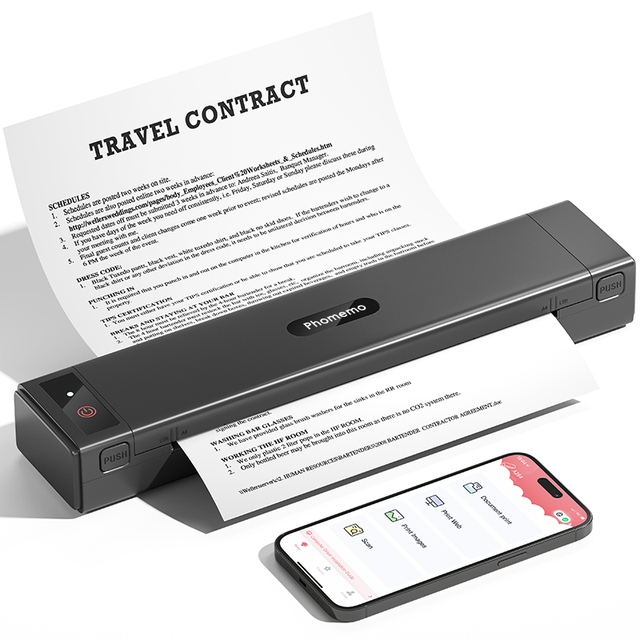 Phomemo Thermal Portable A4 Letter Printer A284 Wireless Inkless Printing Machine for Travel Business Home School