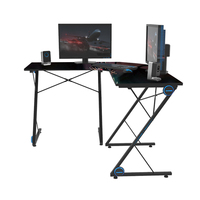Tapis de bureau ergonomique moderne et résistant à l'eau en forme de L pour gamer, idéal pour l'étude, le jeu, le PC et comme tapis de souris.