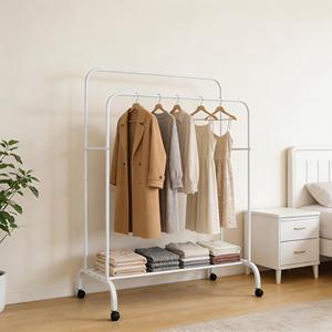 Perchero Multifuncional Resistente, Perchero Metálico Independiente, Organizador de <span class=keywords><strong>Ropa</strong></span> que Ahorra Espacio, con Estante de Almacenamiento - Product Image 4