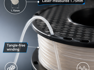 Filament flexible Coredi TPU 1,75 mm, haute élasticité, doux, pour imprimante 3D, <span class=keywords><strong>blanc</strong></span>, <span class=keywords><strong>rouge</strong></span>, <span class=keywords><strong>bleu</strong></span>, transparent, pour Creality Prusa - Product Image 2