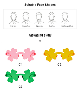 Lunettes de soleil vert translucide Shamrock, charnière robuste, plaquette de nez monobloc, UV400, sans monture, pour femme, cadeaux de fête, logo personnalisé - Product Image 4