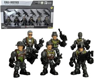 ชุดนักรบจั<span class=keywords><strong>ส</strong></span>ติซ วอร์ริเออร์ส ขนาด 3.14 นิ้ว 6 ตัว: หน่วย SWAT, ทหาร, ฟิกเกอร์แอคชั่นพร้อมอาวุธ - ชุดของเล่นทหาร, ของข<span class=keywords><strong>วั</strong></span>ญสุดพิเศษสำหรับเด็ก - Product Image 1