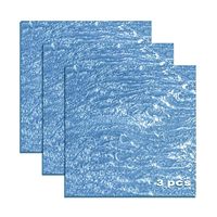 Planche en acrylique moulé effet marbre bleu métallisé scintillant, 12x12 pouces, lot de 3, 1/8 po texturé pour loisirs créatifs et décoration intérieure